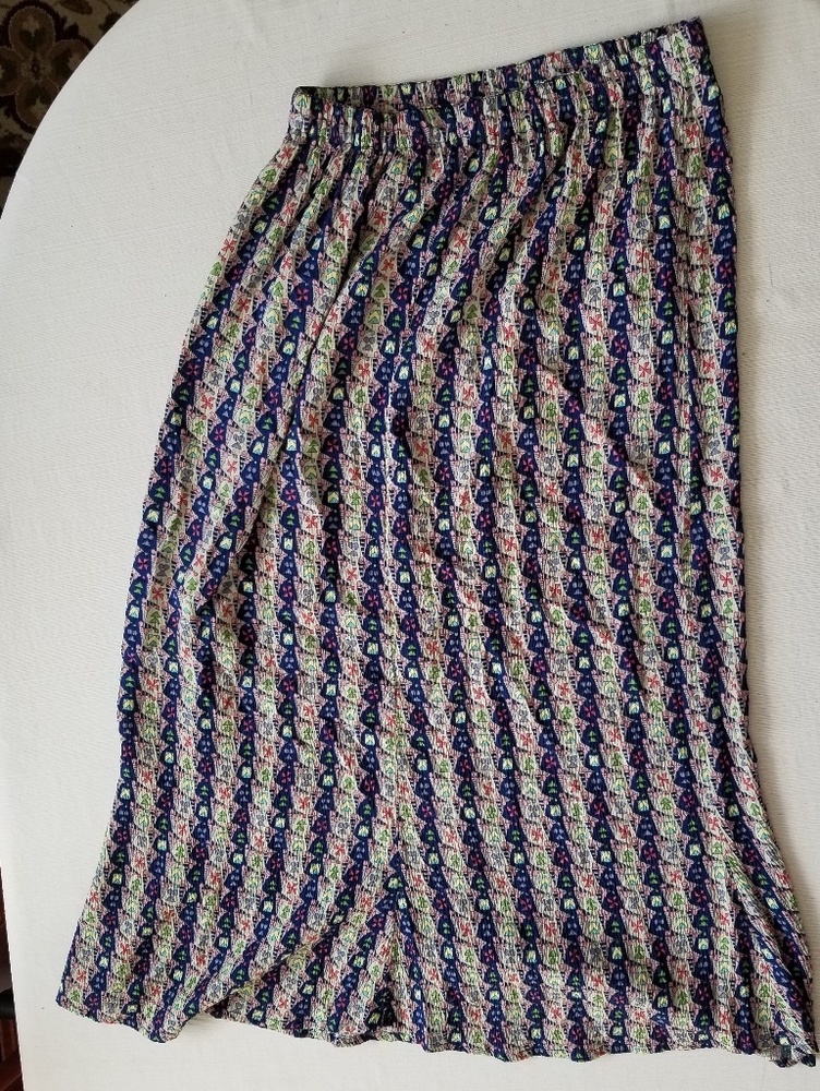 Flax crinkle full skirt size Medium